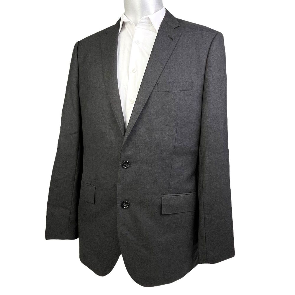 J Crew Ludlow Blazer Loro Piana Super 120 Wool Gray 2 Button Jacket Size 42 L